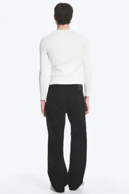 SPACE JEAN TAILLE MI-HAUTE COUPE DROITE DÉCONTRACTÉE - Black Rinse - Noir — photo 4