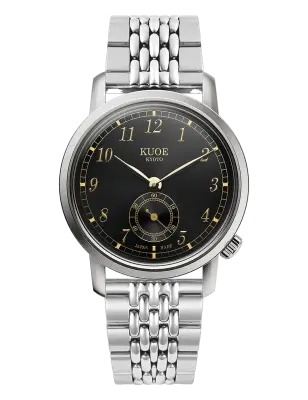 KUOE OLD SMITH 90-007 AUTOMATIQUE SILVER BLACK SILVER STAINLESS STEEL BRACELET — photo 1