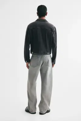 Veste Trucker en denim - Gris denim foncé — photo 3