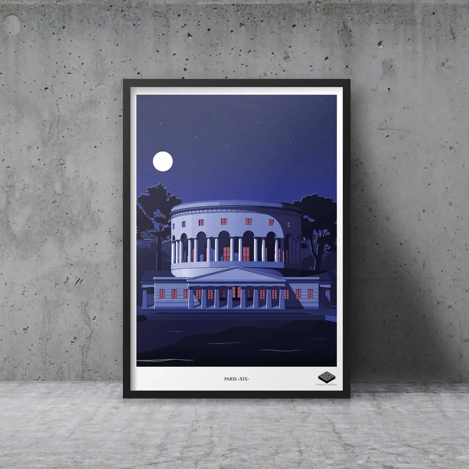Affiche A3 - Paris XIX - La Rotonde – Around The Block