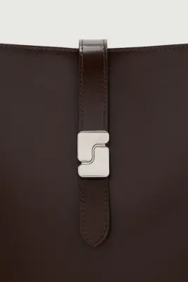 SAC BELLO MARRON CHAUD FERMOIR ARGENTÉ — photo 4