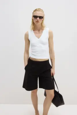Débardeur côtelé Cooling Slim Fit - Blanc — photo 2