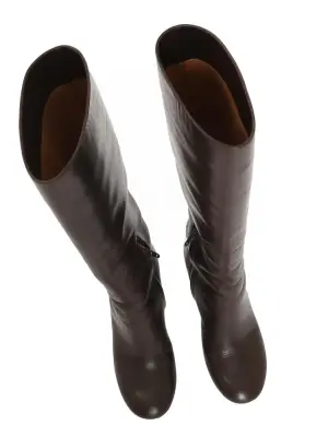 Bottes à talon en cuir marron foncé Prix boutique 1200€ Taille 37 — photo 5