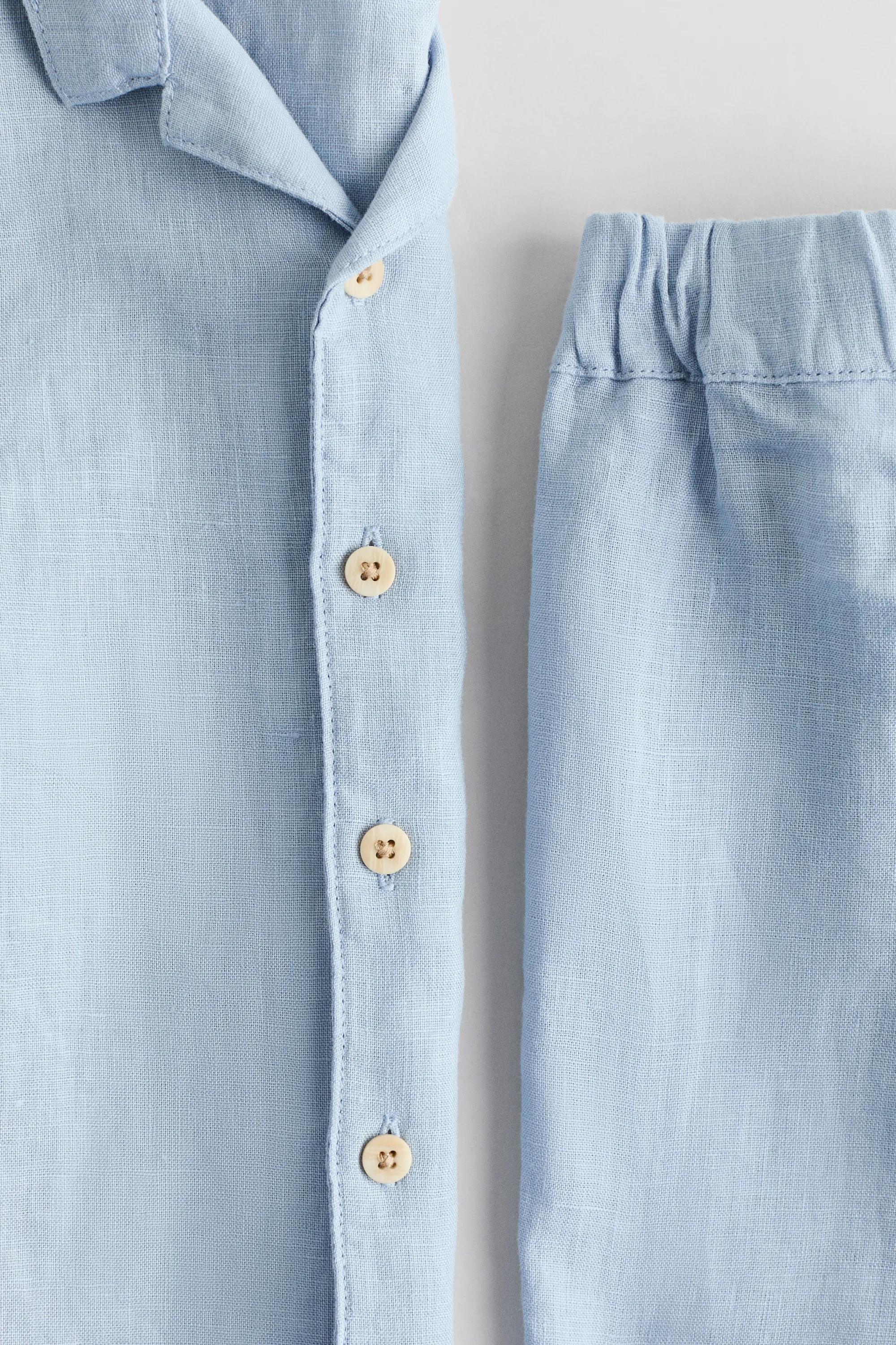 Ensemble 2 pièces en lin - Bleu clair