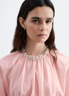 Robe midi à cordon de serrage - Rose — photo 2