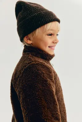 Veste en tissu Teddy bear - Marron — photo 4