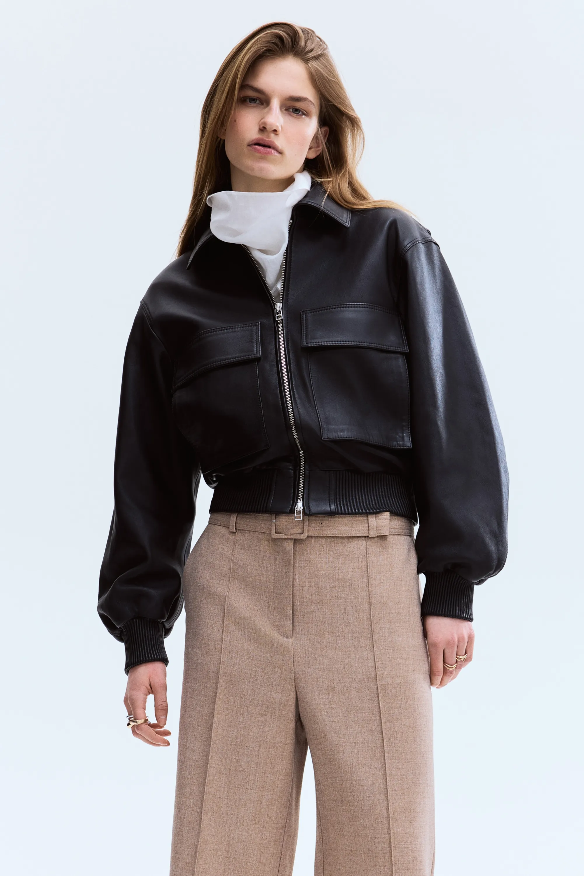 Pantalon chic avec ceinture - Beige