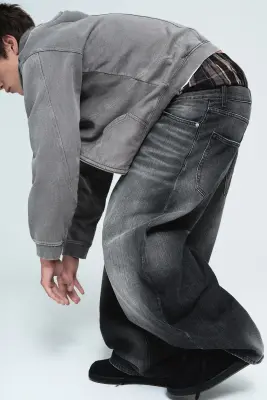 VOID JEAN BAGGY TAILLE BASSE - Imperial Black - Noir — photo 5