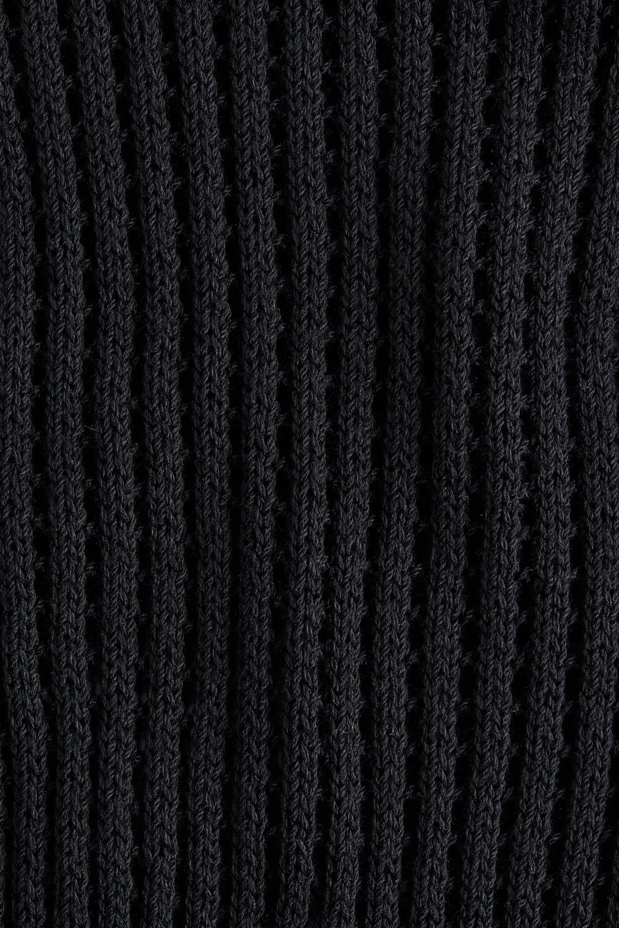 Robe de plage en maille pointelle - Noir