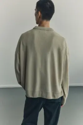 Pull Loose Fit en cachemire - Beige — photo 4