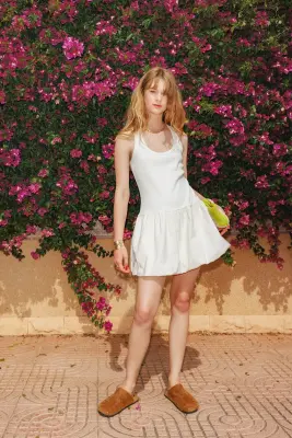 Robe boule courte et unie — photo 3