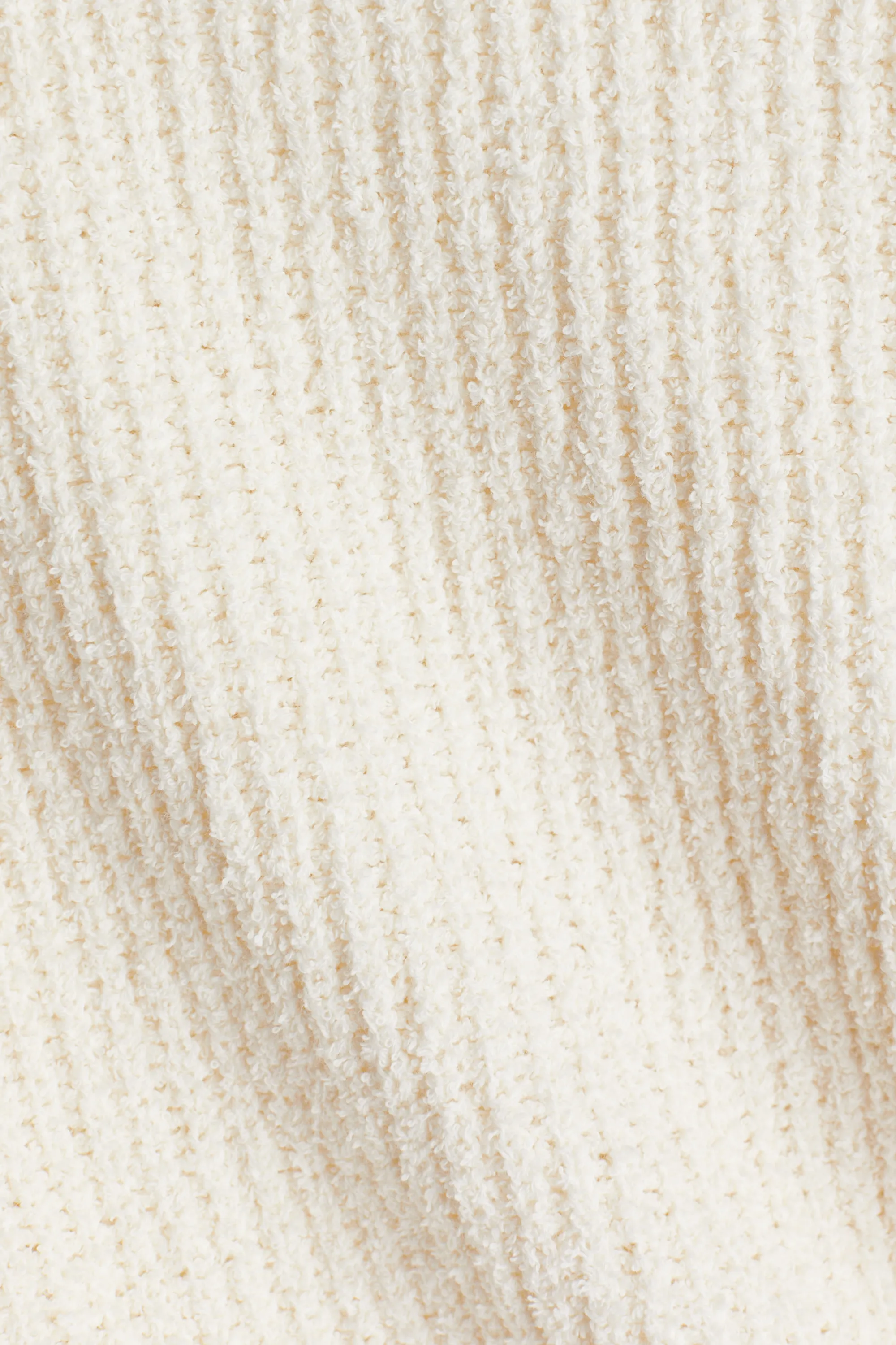 Top en maille côtelée - Beige clair