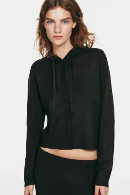 Gilet à capuche - Marron foncé — photo 2