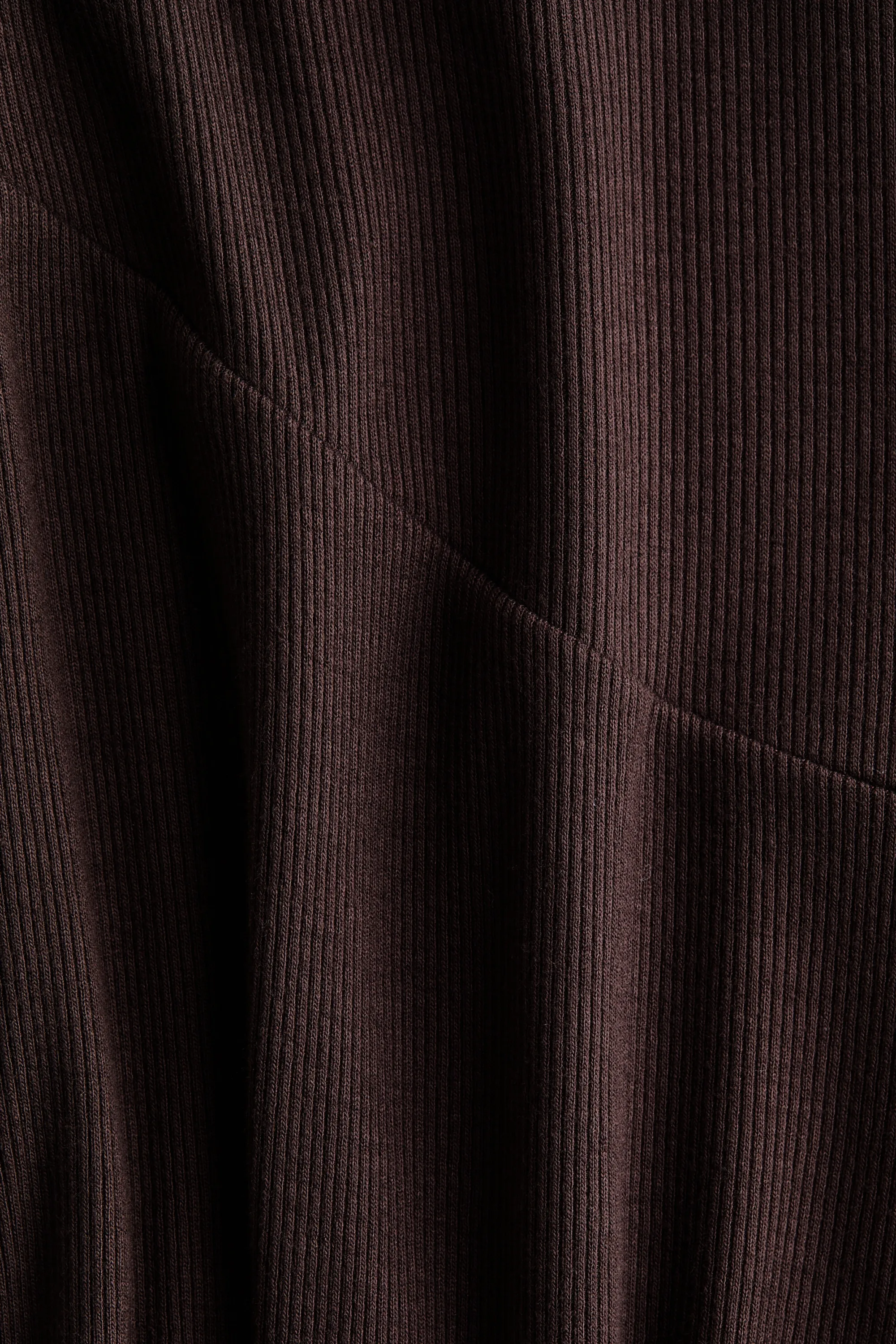 MAMA Pantalon large avec taille élastique - Marron foncé