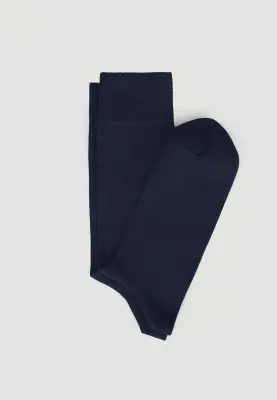 Les chaussettes en coton - Bleu marine — photo 4