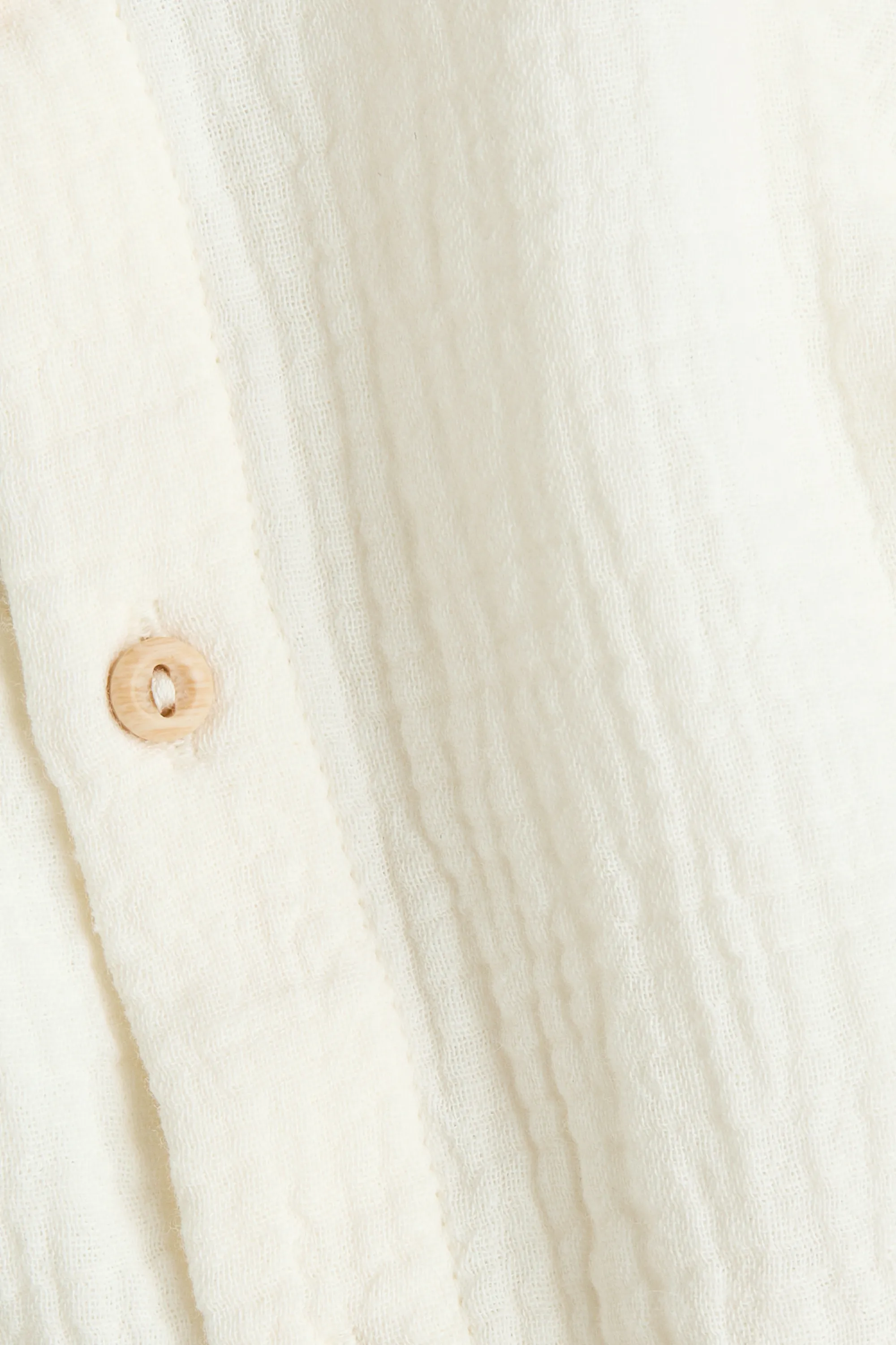 Barboteuse en mousseline de coton - Crème