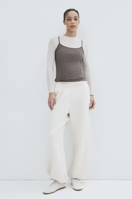 Top en microfibre avec bretelles fines - Grège foncé — photo 1