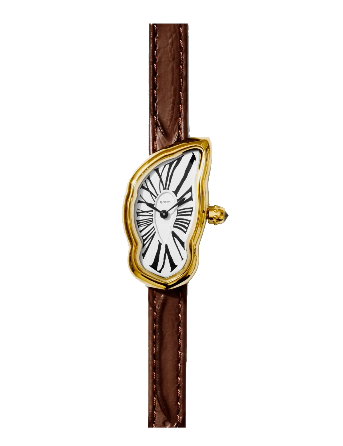 LAPHONT MELTING WATCH SMALL GOLD BROWN STRAP