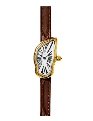 LAPHONT MELTING WATCH SMALL GOLD BROWN STRAP — photo 1