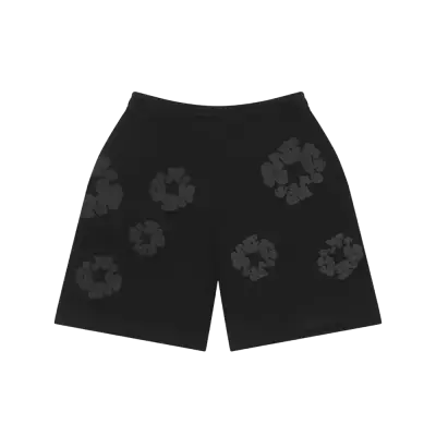 Denim Tears Mono Wreath Sweatshorts Black — photo 2
