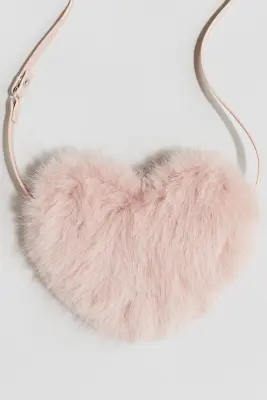 Sac bandoulière en forme de cœur - Rose clair — photo 2