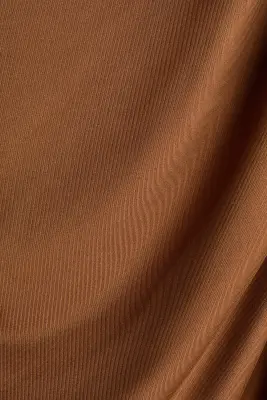 Top asymétrique à effet drapé - Marron — photo 4