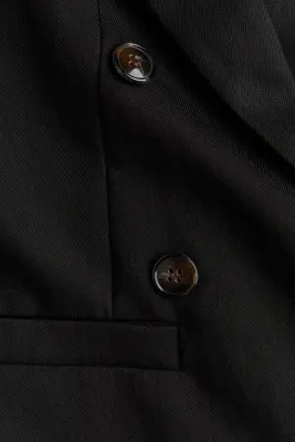 Blazer croisé sans fermeture - Noir — photo 4