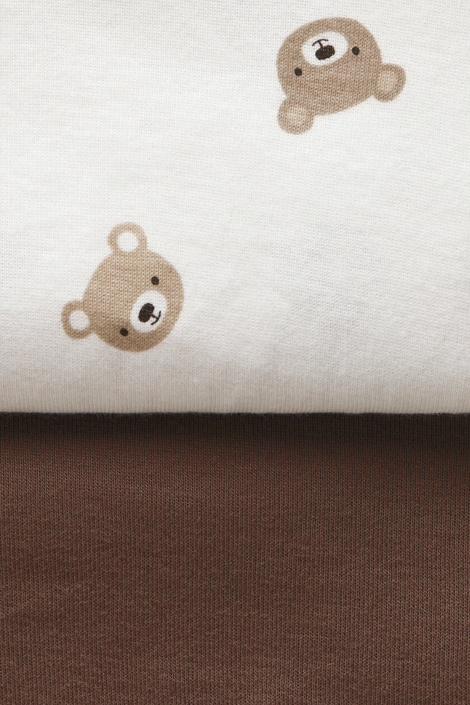 Lot de 2 bodies en coton - Marron/ours