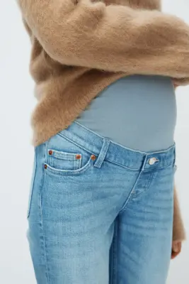 MAMA Slim Straight Ankle Jeans - Bleu denim clair — photo 2
