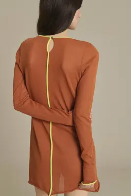 ROBE IRENE MINI CARAMEL — photo 4