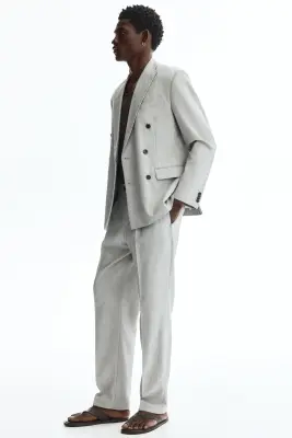 Pantalon chic Regular Fit - Gris clair — photo 5