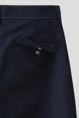 Pantalon Loose Fit en coton - Bleu denim foncé — photo 5