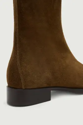 BOTTINES WEST MARRON/VERT — photo 4