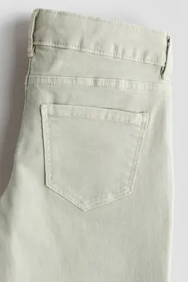 Pantalon à jambes larges en twill - Vert sauge clair — photo 2