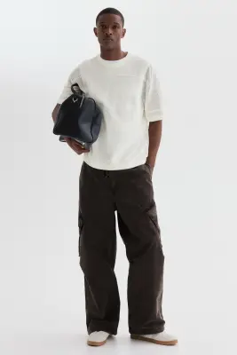 Relaxed Fit Boxy Mesh T-shirt - Blanc — photo 2