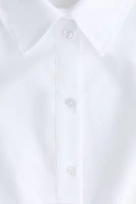 Chemise péplum en popeline - Blanc — photo 4