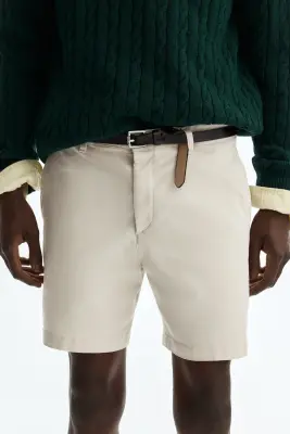 Short chino Regular Fit en coton - Beige clair — photo 1