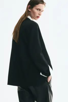 Blazer à fermeture croisée - Noir — photo 4