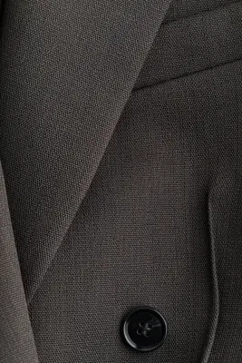 Blazer en laine à fermeture croisée - Taupe foncé — photo 5