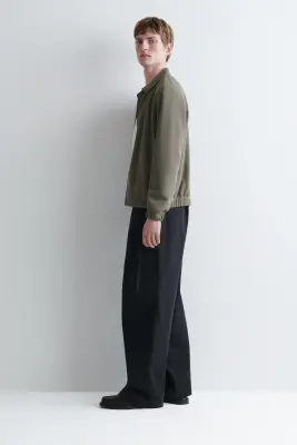 VESTE HARRINGTON EN SERGÉ CONTRECOLLÉ - VERT-GRIS — photo 3