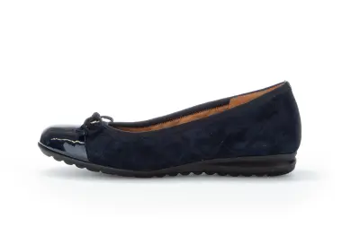 Ballerines Gabor 22.622.46 Bleu Nuit - Cuir Lacets Grande Pointure Femme — photo 5