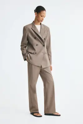 Blazer à fermeture croisée - Taupe — photo 2