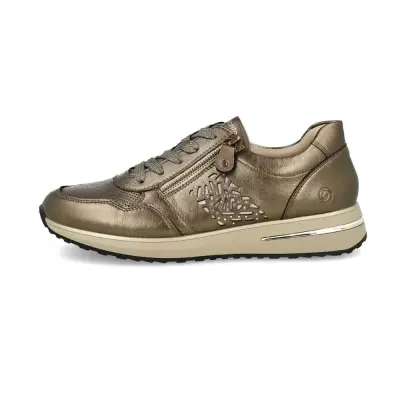 Baskets Remonte D1G00-90 Bronze - Cuir Lacets Zip Grande Pointure Femme — photo 2
