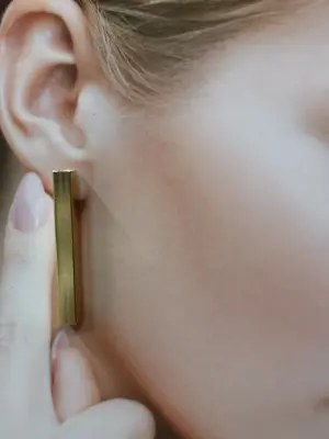 Archi, square tube 40 mm stick earrings — photo 5