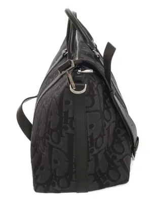 Sac Weekender 40 Toile jacquard Dior Oblique bleu marine et noir avec anse bandoulière Prix boutique 2800€ — photo 4