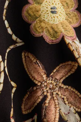 Chemise popover avec imprimé fleuri - Noir/fleuri — photo 3