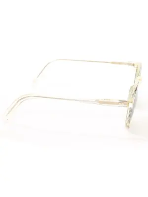 Lunettes de soleil MILTZEN SUN rondes jaune pâle FLESH verres vert bouteille Prix boutique 355€ — photo 2