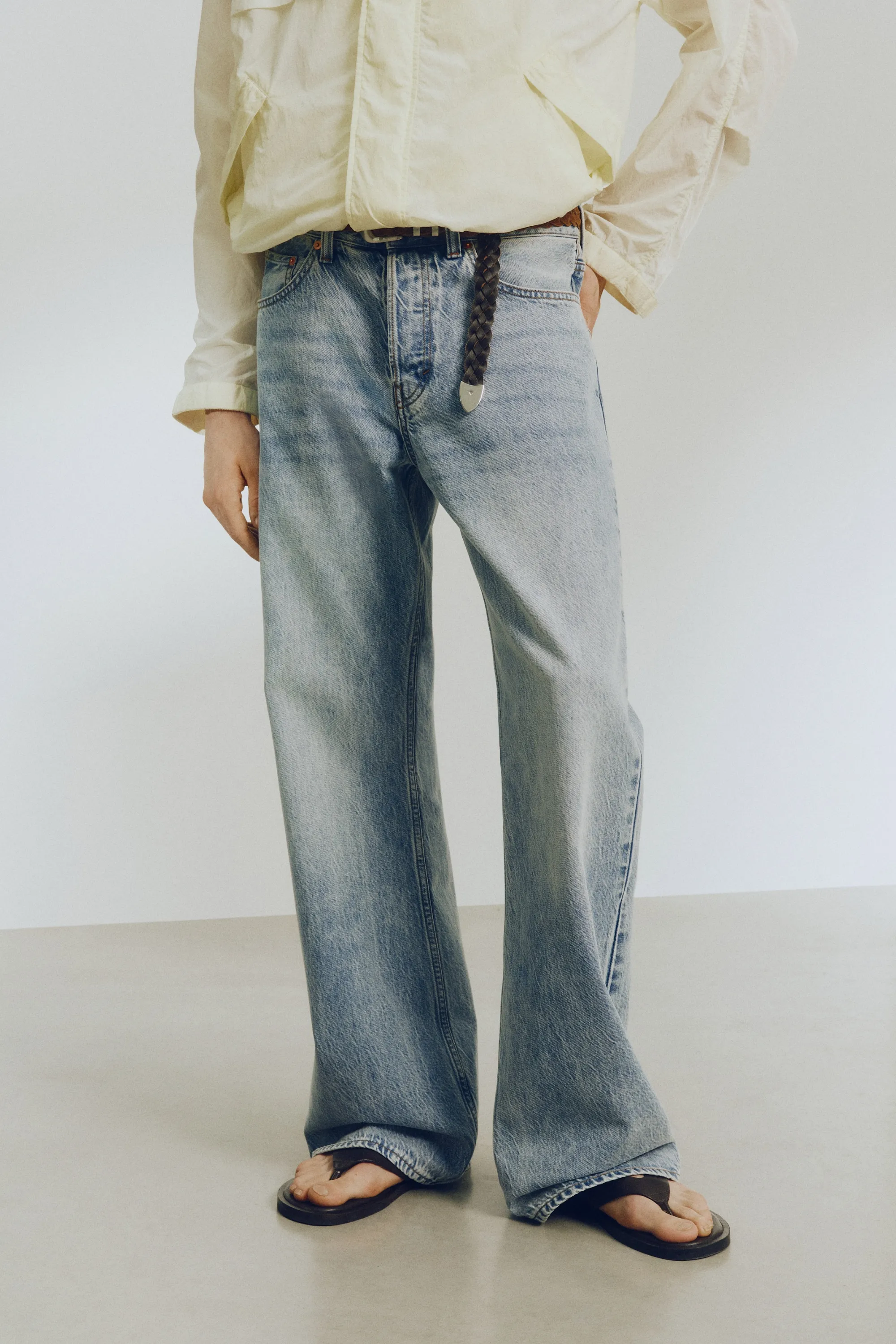 Relaxed Bootcut Jeans - Bleu denim