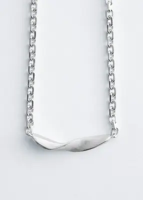 Collier chaîne avec détail torsadé - Argenté — photo 1