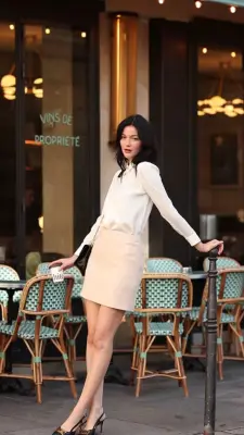 Ayla Mini Skirt - Beige — photo 4